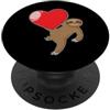 sloth two-fingered hanging animal lazy r Bradipo con un grande cuore PopSockets PopGrip Adesivo
