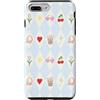 Preppy Coquette Teen Aesthetic Custodia per iPhone 7 Plus/8 Plus Iced Coffee - Occhiali da sole a forma di cuore con archetti e cuffie, colore azzurro