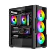 Noua Smash SK100 Case Gaming PC Mid-Tower ATX/E-ATX | Doppio Vetro Temperato | 4 Ventole ARGB PWM Preinstallate | AIO 360mm | GPU fino a 400mm | Airflow Ottimizzato