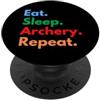Bowline Outfitters Eat Sleep Tiro con l'arco Ripeti per gli arcieri e gli amanti del tiro con l'arco PopSockets PopGrip Adesivo
