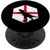 England Flag Apparel Bandiera Inghilterra dinosauro T-Rex PopSockets PopGrip Adesivo