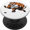 Tiger Hockey Cartoon Sports Designs Tigre che gioca a hockey Cartoon Design PopSockets PopGrip Adesivo