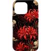 Red Spider Lily Japanese Floral Custodia per iPhone 16 Pro Arte botanica del giglio rosso di ragno di Higanbana