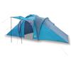 HETFTJN Tenda da Campeggio a Cupola Familiare 6 Posti Poliestere Blu