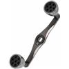 LOVIVER Maniglia per Mulinello da Pesca con Leva di Comando in Metallo Lavorazione CNC Compatibile con Vari Modelli Sostituzione Facile Adatta Ad Adulti Pesca , Grigio , Titanio Grigio Pistola , 130mm