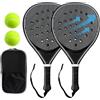 Genérico Set di racchetta da pickleball leggera in fibra di carbonio | Set di racchette da paddle per adulti, giovani, donne e uomini, per giochi sportivi