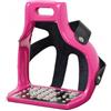 Baoblaze Net Staffe per Cavallo Staffe con Pedana Base Piatta Larga Staffe in Plastica E Metallo con Cinghia Posteriore di Rete per Sostegno Adatte per Pratica Quotidiana Passeggiate, Arancione