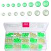 PANFHGFG 633 Glow Fishing Peg Bobber Stopper Silicone Space Bean Galleggiante Piombini Ferma per la Lenza Accessori per la Pesca Protezioni della Lenza Perline Luminose