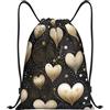 EDPXKL Borsa a sacco Glowing Love con coulisse, borsa da palestra impermeabile, adatta per viaggi, yoga, nuoto, spiaggia