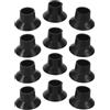 HOMOBABE 12 Pezzi Tappo Gamba Trampolino in Gomma Nero 2, 5cm | Antiscivolo e Silenzioso, per Palestra e Uso Esterno, Protezione del Pavimento, Foro Interno 2, 5cm