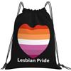 EDPXKL Zaino con coulisse LGBTQ Gay Lesbian Ally Pride Flag, borsa da palestra, borsa sportiva