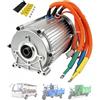ZHOZHUT Motore Elettrico Brushless 1500W-3000W per Triciclo 60V 72V A Magnete Permanente Coppia Elevata Albero Dentato 18T per Go Kart ATV Quad E Conversioni Fai da Te,1800w72v,4600RPM