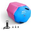 MotiveTech Rullo Gonfiabile per Allenamento Cilindro Ginnastica Attrezzo Tumbling Bilanciamento Stretching in PVC con Maniglie E Apertura Centrale con Pompa a, Diametro 0.6 Altezza 0.8 Metri
