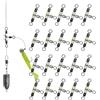 Generico Girelle da Pesca a 3 Vie Connettore Robusto Ad Alta Resistenza | 20 Girelle A T Con Perline Luminose Per La Pesca Da Pesca Per Pesce Gatto E Surf, E Salata