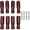 UPALDHOU Sostituzione Dell'impugnatura della Maniglia del Tavolo da Biliardino 8 Pezzi (Wine Red)