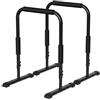 Amagogo Barra Fitness Regolabile Sbarra Trazioni Parallele Stazione Allenamento Attrezzo Multifunzione in Acciaio con Schiuma 4.1cm Presa Comoda Struttura, Regolabile