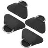 ifundom 4 Pezzi Accessori per Canoa Ganci d Triangolari in Acciaio Inossidabile e PVC Nero, Resistente alle Intemperie, Facile da Rimuovere, per Uso Esterno e Gite in Barca Gonfiabile