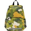 Linnyio Verde Mimetico Giallo Astratto Zainetto per L'asilo 3-8 Anni,Zaino Scolastico per Bambini e Bimbi Piccoli,Motivo Cartone Animato
