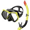 TAFALSPING Set da snorkeling per adulti, con occhiali da snorkeling e boccaglio asciutto, unisex per adulti (rosso + nero)