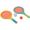 Generic Set di Racchette da Badminton per Bambini, Antiscivolo e Durevoli, Perfette per il Gioco All'aperto dei Bambini, Include 2 Racchette e 2 Palline, 35 Cm/13,8 Pollici (blu giallo)