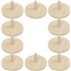 GOOHOCHY Marcatore Palline Golf Rotondo in Legno 10 Pezzi, Khaki