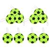 VILLCASE Portachiavi Riflettente Calcio 10 Pezzi Pendente Giallo in PVC Luminoso e Facile da Individuare per Zaini e attività Outdoor