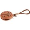 SWOOMEY Portamonete Custodia Sportiva in Pvc Leggero a Forma di Pallone da Basket per Monete e Auricolari, per Zaini e Feste a Tema Basket