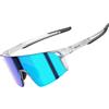 SCVCN Occhiali da Ciclismo UV400 Specchiati Uomo Donna S520 | Strada MTB gravel tragitti lente ampia naselli regolabili aste flessibili struttura leggera