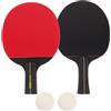 GETAJGHSD Set Racchette da Ping Pong in Legno con Manico e Corto, Versatile e Portatile, Include Palline, per Allenamento a Casa in Classe, per Studenti