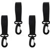 Hohopeti 4 Pezzi Fibbia di Fissaggio Regolabile per Pagaia Kayak, Nero, ABS | Nylon, Installazione Semplice, Mantiene la Pagaia Salda, Adatta a Kayak e Coperta Nave