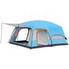 Fzaqwen Tenda Impermeabile da Esterno Tenda da Campeggio Tenda Familiare Tenda con Ampie Finestre a Rete Traspiranti su Tutti i Lati per Ventilazione E, Array, Blu, Grande 8-12 Persone