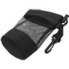 HOUDERCO Borsa Rete Porta Palline da Tennis e Golf in Nailon Nero Grande Capacità e Chiusura a Scatto per Uso Sportivo e Raccolta Facile