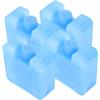 DOITOOL 4 Pezzi Ice Pack Riutilizzabile, Ice Packs for Lunch Box, Plastico Blu, Coperchio Anti-Perdita, Leggero e Portatile, per Alimenti e Ventilatore Condizionatore, Festa Estiva,