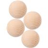 TOPBATHY Palle da Bocce in Legno 4 Pezzi per Prato, Sport e Svago