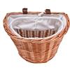 Genérico Cestino Anteriore In per Bicicletta - Stoccaggio Manubrio In Rattan | Naturale, Portabici con Cinghie Regolabili | Cestino per Scooter In Stile Vintage, Cestino in Teji
