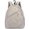 LOVIVER Borsa Sportiva Multifunzione Zaino Tennis Borsa Racchette Borsone Padel Tasca Scarpe Separata Poliestere Leggero con Cinghia Interna per Racchette, Beige, Cammello