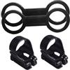 Angoily 4 Pezzi Fermaglio per Maschera e Boccaglio in Silicone ABS Nero | Set, Posizione Regolabile, Montaggio e Rimozione Rapidi, per Tubo Snorkeling e Cinghia