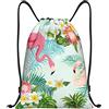 EDPXKL Borsa sportiva Flamingos con coulisse, resistente all'acqua, leggera, ideale per la palestra.