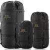 M-Tac Sacco a compressione per sacco a pelo, militare, impermeabile, leggero, in nylon, per viaggi, campeggio, escursionismo, attività all'aperto (nero, L, 24 litri)