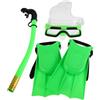 SWOOMEY 1set Snorkeling per Maschera Antiappannamento Boccaglio e Pinne Resistenti Completo per Immersioni Estive in Piscina Colore Verde