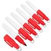 SEWOART 6 Pezzi Goff Ball Marker Pen Rosso con Linee, Set con Portachiavi | Inchiostro a Rapida Asciugatura, Resistente allo Sbiadimento, Pratico per Allenamento