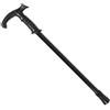 TOPPERFUN Bastone da Trekking Telescopico Pieghevole in Lega di Alluminio Nero | 6 Regolazioni, Supporto Stabile e Lunghezza Adattabile, per Viaggio e Camminata, con Impugnatura in Gomma