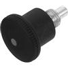 Hemobllo Manopola di Ricambio Sfera Perno a Molla per Cyclette, Accessorio in ABS Nero Design Elegante, Facile Installazione e Regolazione per Attrezzi Fitness