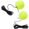 Lurrose 2 Pezzi Dispositivo Allenamento Tennis con Pallina da Tennis e Corda in Fibra Chimica, Compatto e Resistente per Migliorare i Tempi di Reazione la Pratica Singola