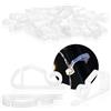 com-four® 50x ganci per grondaie per catene leggere - ganci per grondaie in plastica - attacco per illuminazione natalizia all'aperto