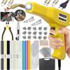 VTSHENY 220W Saldatore per Plastica,2-in-1 Saldatrice Plastica, Kit Riparazione Paraurti Auto con 800pz 6 Tipi Graffette, 64 Bacchette di Saldatura e 2 spatola,Saldatura Plastica per Riparazione Paraurti Auto