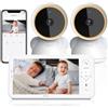 ARENTI 2K Baby Monitor 2 Telecamere,355° PTZ Telecamera Bambini con Monitor 5'', Rilevamento di Temperatura/Umidità e Suoni/Movimenti, Promemoria di Allattamento, Ninne Nanne, Schermo Diviso