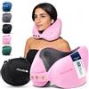 CLOUDS Cuscino da Viaggio in Memory Foam, 5 Colori, 2 Taglie, Rosa S/M