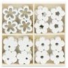 com-four® 32x Decoro con cospargere di fiori, piccoli fiori in legno