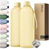 KIVY Borraccia 1,5 litri - Antigoccia e Antiurto - Perfetta per Sport, Scuola e Ufficio - Borraccia Palestra 1,5 Litri - Bottiglia - Bottiglia Acqua - Plastica Borracce Sportiva 1,5l - Senza BPA